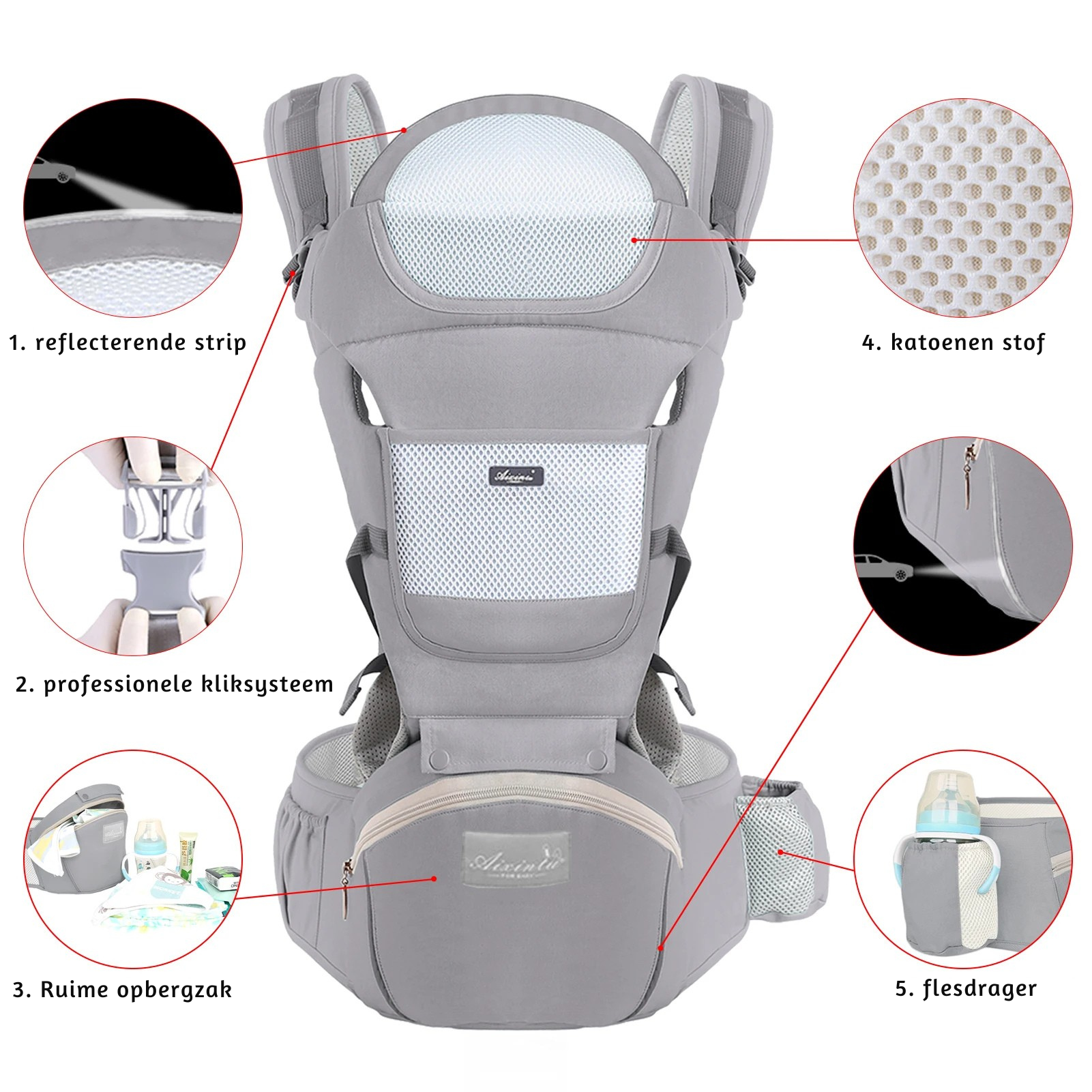ErgoEase™ Multifunctionele Draagzak